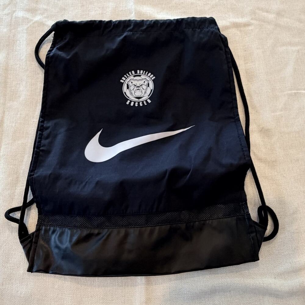 Nike Butler Bulldogs Soccer Drawstring Gym Sack Bag Black Just Do It Swoosh
